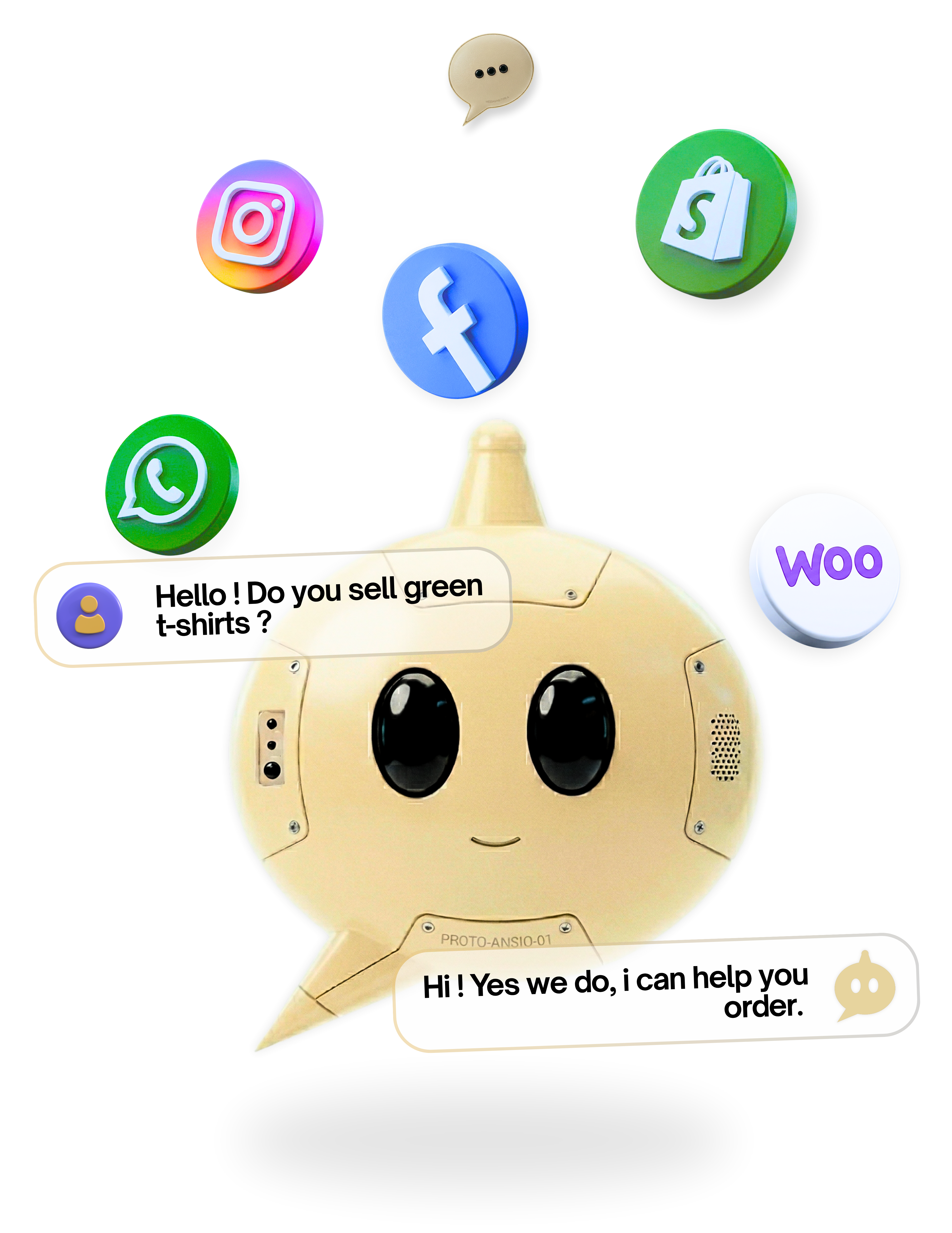 Scene hero Ansio avec l'agent et les integrations