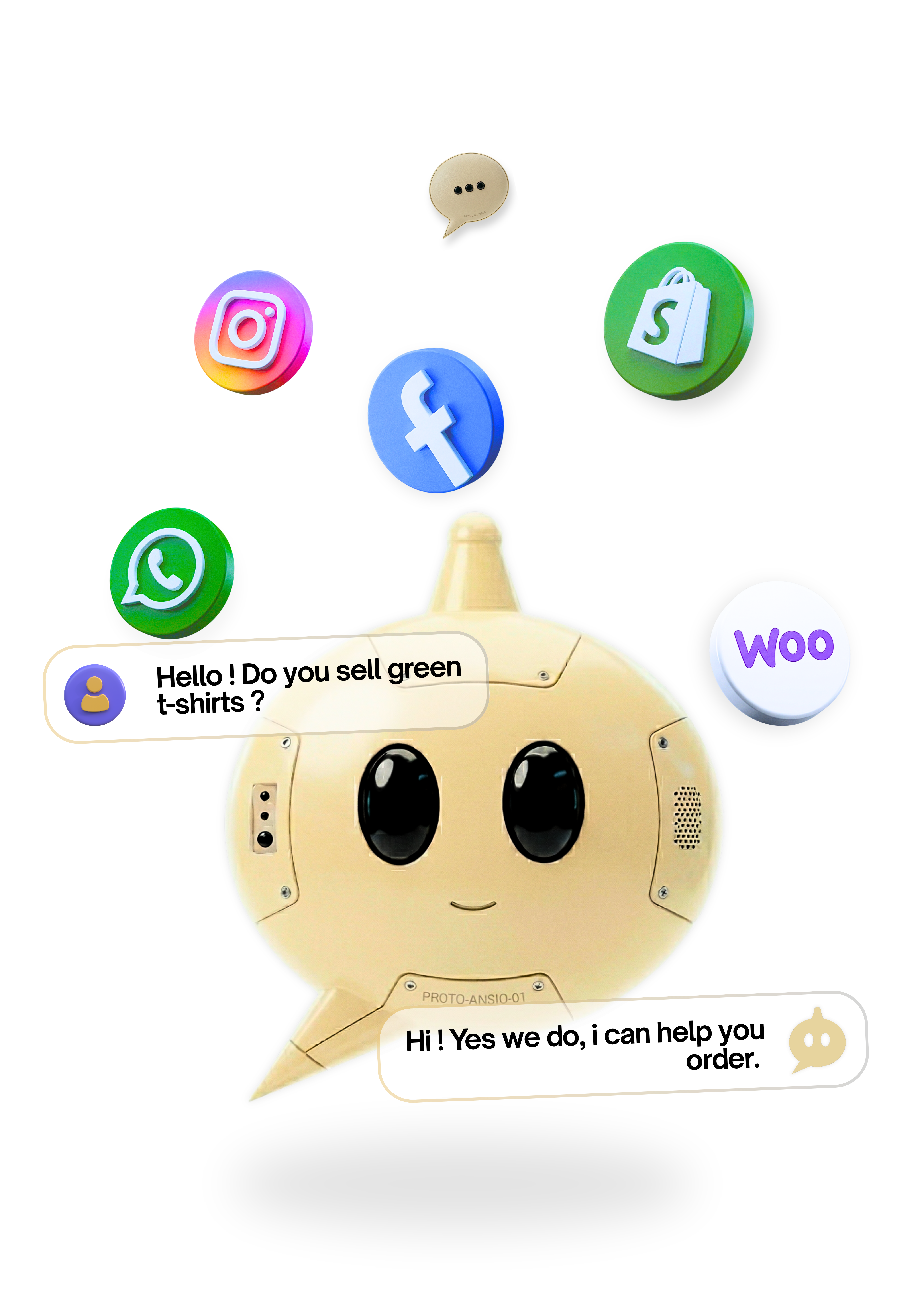 Scene hero Ansio avec l'agent et les integrations